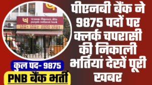 Punjab National Bank Vacancy 2023 - ताजा खबर पीएनबी बैंक ने 9875 पदों पर क्लर्क चपरासी की निकाली भर्तियां